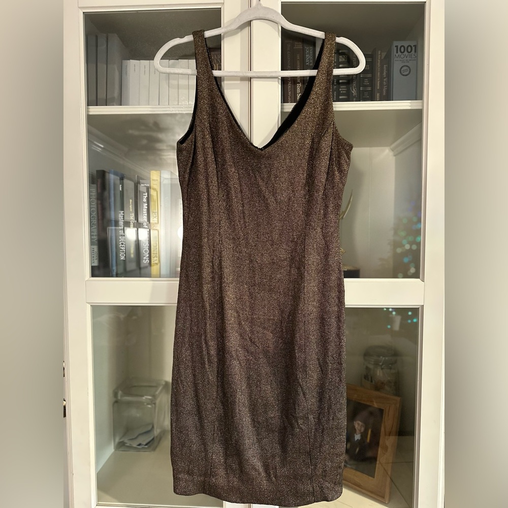 Lauren Ralph‎ Lauren Gold Sparkling Dress 12